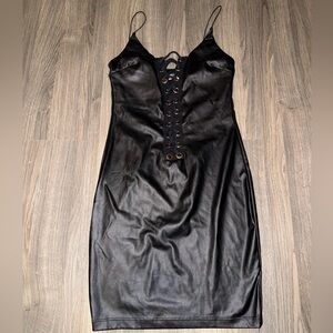 Fashion nova Black Lace-Up Dress